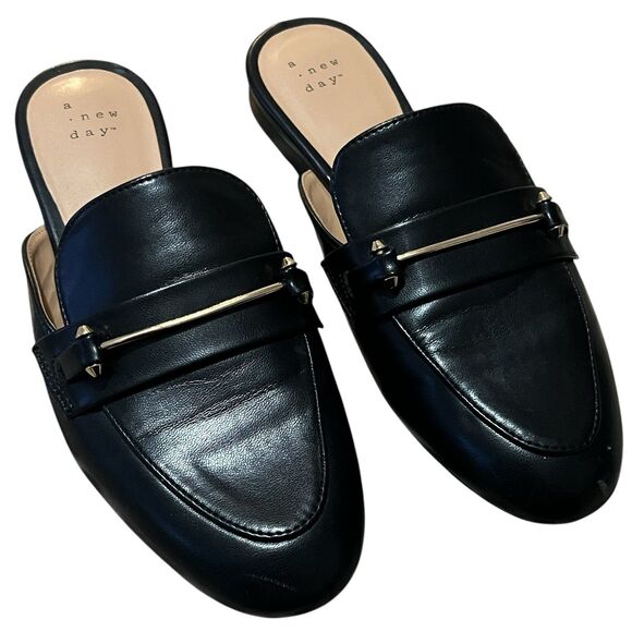 Target a new day Black Loafer Mules size 7 great condition 😎 - Picture 2 of 9